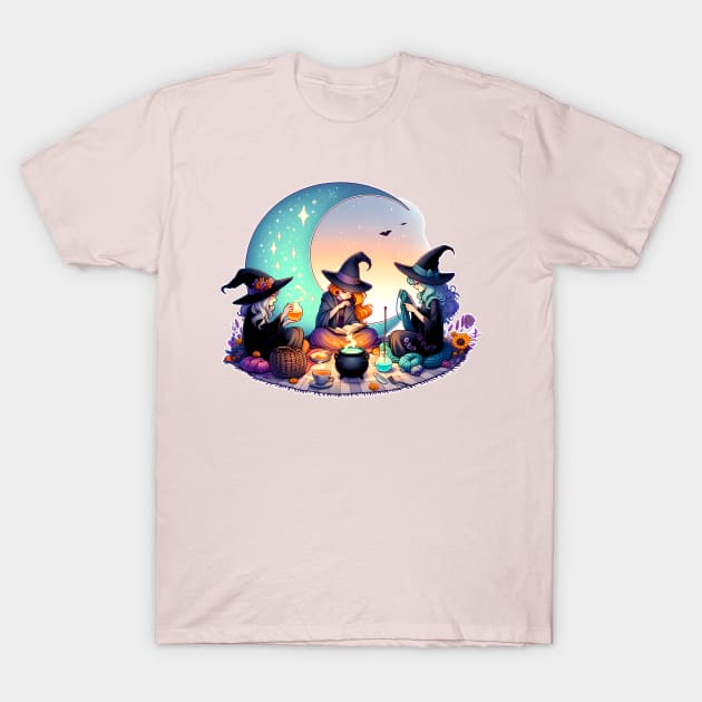 Moonlit Coven Picnic T-Shirt by tracydixon